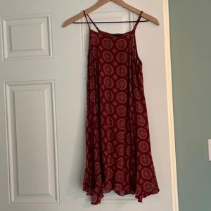 Brandy Melville red patterned mini dress